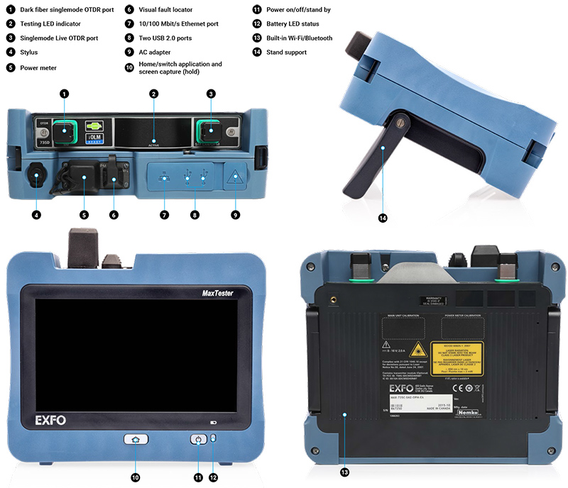 May Do Cap Quang Otdr Exfo Maxtester 735d